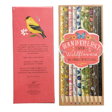 Load image into Gallery viewer, Wanderlust and Wildflowers Colored Pencil Set
