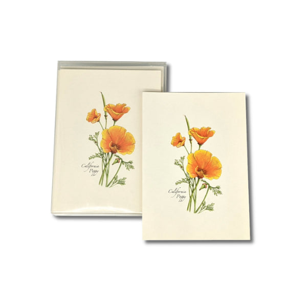 Boxed Set of California Poppy Notecards